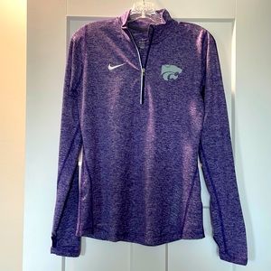 Kansas State University Nike Heathered Purple Quarter Zip Jacket